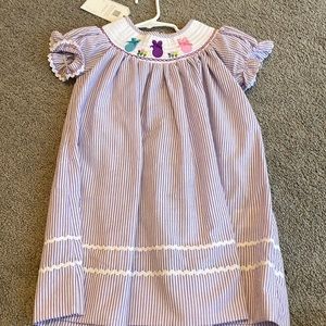Girls Smocked Easter Dress